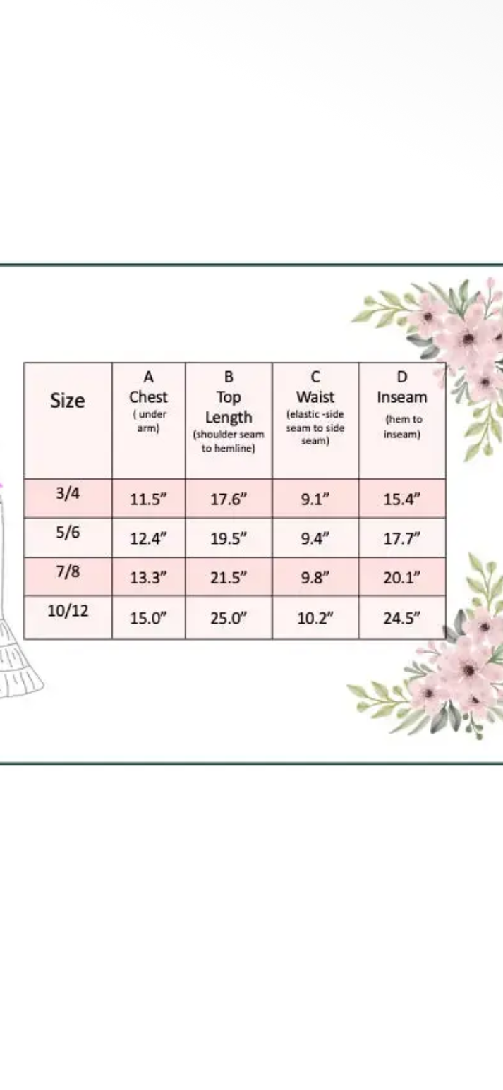 Sage Floral belle bottom set
