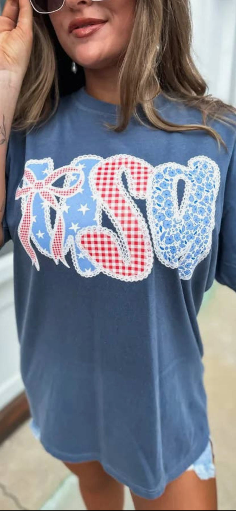 Lace & Liberty Tee