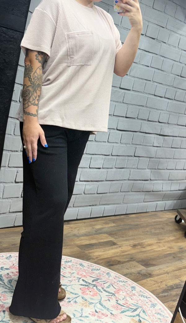 Fleece wide leg sweatpants