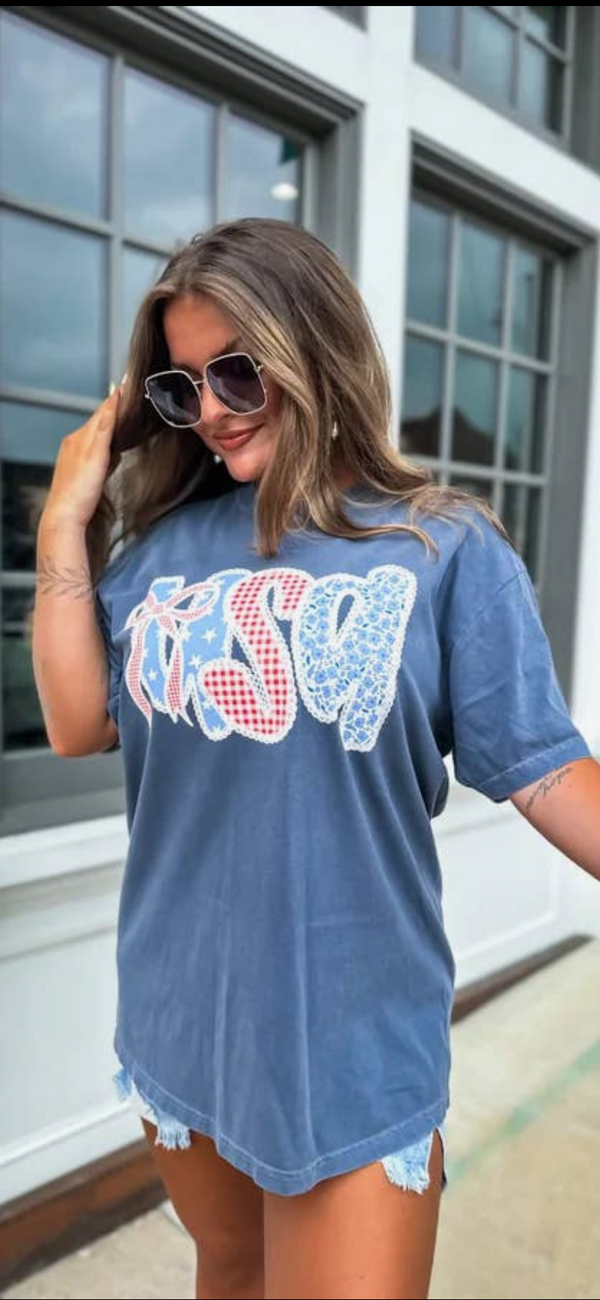 Lace & Liberty Tee