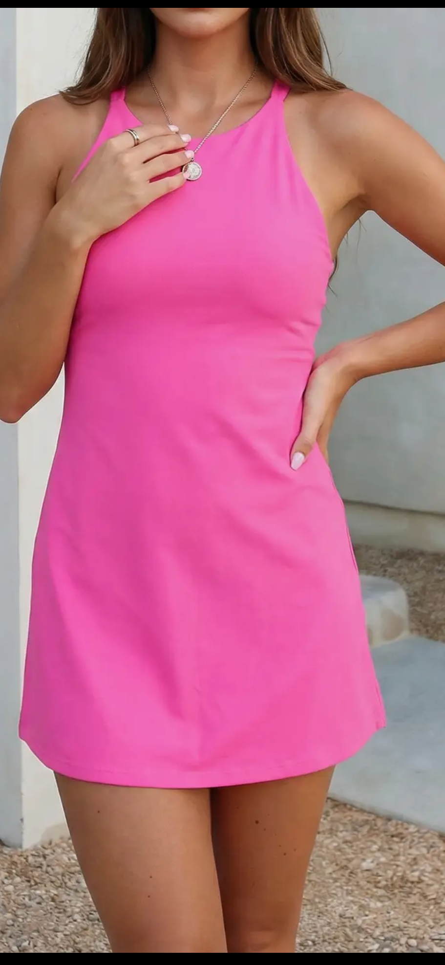 Sweet Pink active dress w/ athletic shorts