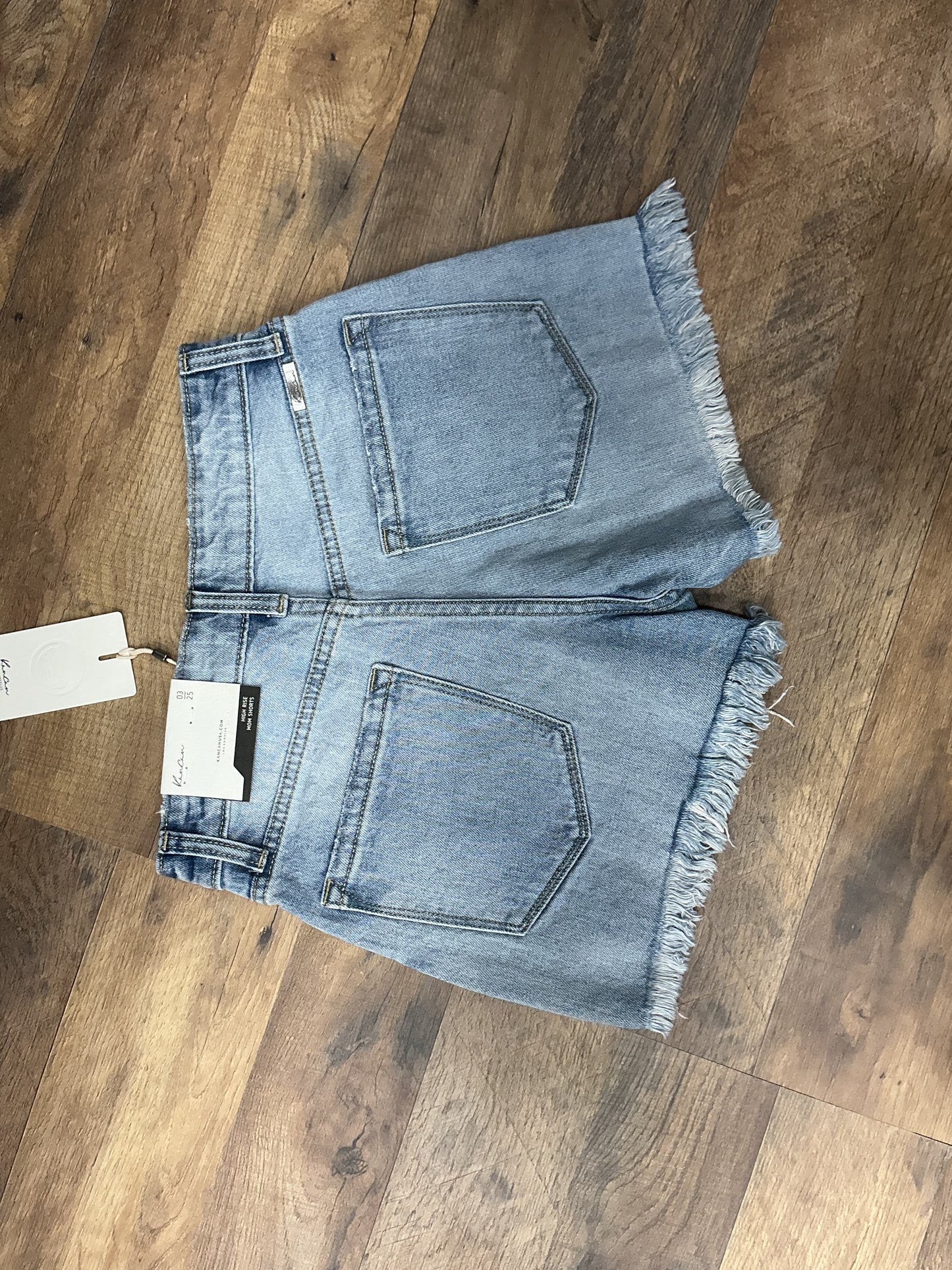 Kancan Denim High Rise Mom Shorts